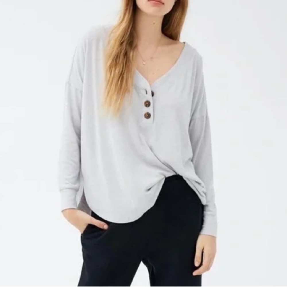 Urban Outfitters Out From Under Blaine Oversized Henley Top - Size S